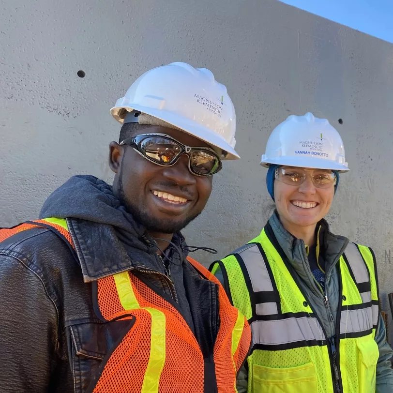 Two MKA Engineers with hardhats and vests