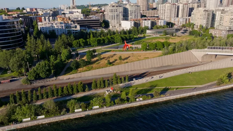 Aerial view of the Olympic Sculpture Park
